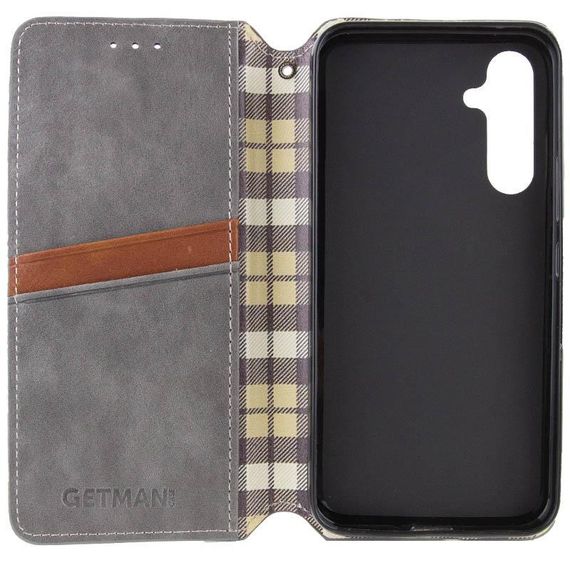Шкіряний чохол-книжка GETMAN Cubic (PU) для Samsung Galaxy A57 5G Сірий | Зображення 3