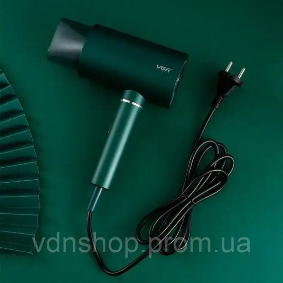 Професійний фен для волосся VGR V-431 потужністю 1600-1800 Вт зеленого кольору | Зображення 2