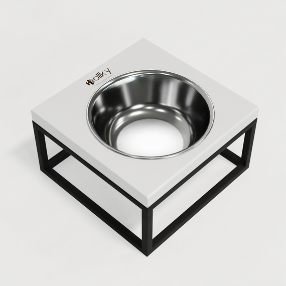 Миска на подставке для кошек и средних собак Hollky Base Solo M (1 × 0,8 л) Solo M-212110-BLWH | Зображення 5