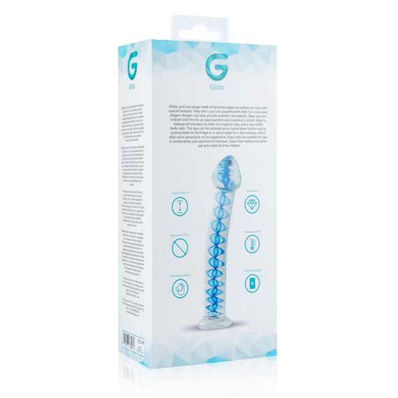 Стеклянный дилдо Gildo Glass Dildo No. 4, для точки G и простаты | Зображення 4