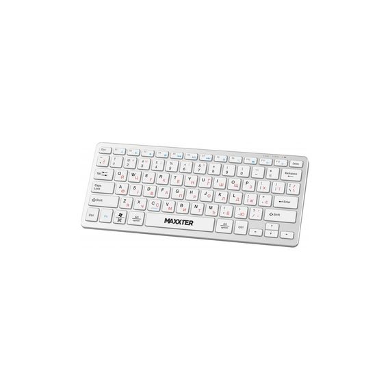 Клавіатура Maxxter KBW-C01S-UA Wireless UA White (KBW-C01S-UA) | Зображення 1