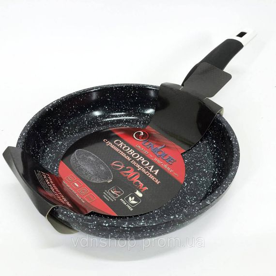 Качественные кухонные сковородки Unique, Долговечные сковородки, Сковорода с алюминиевым слоем OY-68 | Зображення 1