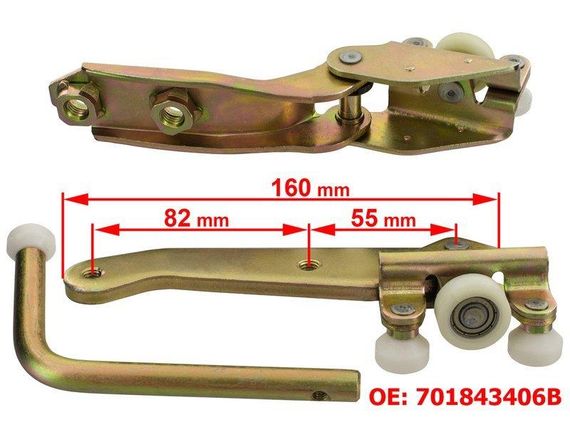 Volkswagen T4 Transporter (90-04) ролики боковые сдвижной двери правая сторона 3 шт комплект, Фольцваген Т4 | Зображення 1