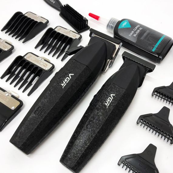 Профессиональный набор для стрижки волос VGR V-640 аккумуляторный Barber Combo PREMIUM. Цвет: черный | Зображення 7