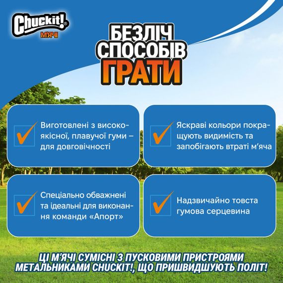 Набір м'ячів для собак Chuckit! Tennis Balls for Dogs, 6.5 см, 2 шт | Зображення 2