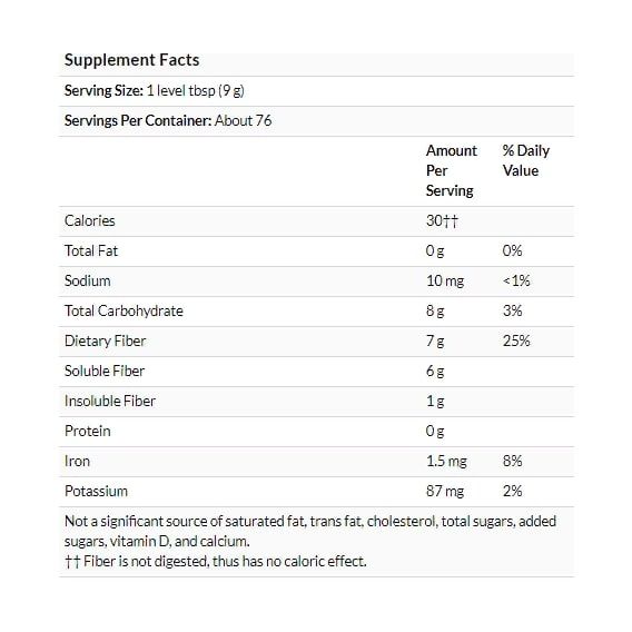 Клетчатка NOW Foods Psyllium Husk Powder, 1.5 lbs 680 g /76 servings/ NOW-05978 | Зображення 2