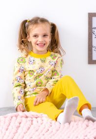 Піжама для дівчинки (тепла) Носи своє 116 Жовтий (p-7611-135414)