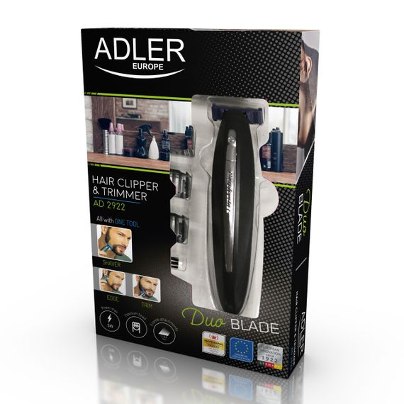 Тример для бороди і вусів Adler AD 2922 акумуляторний з насадками USB | Зображення 9