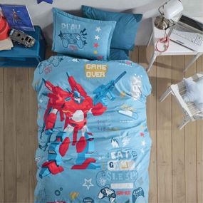 Дитяча постільна білизна Clasy Ranforce 160х220 Game Over