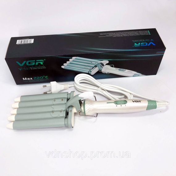 Плойка для укладки и выравнивания волос VGR V-597, Прибор для завивки волос Плойка обьема VI-19 | Зображення 9