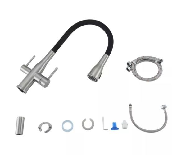 Змішувач для кухні Gappo з виходом для питної води, з гнучким виливом G4399-65 | Зображення 4