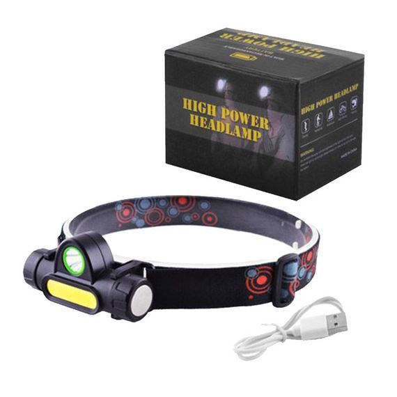 Фонарик на голову для работы 872-XPE+COB, Портативный налобный фонарик на голову с зарядкой TB-20 | Зображення 3