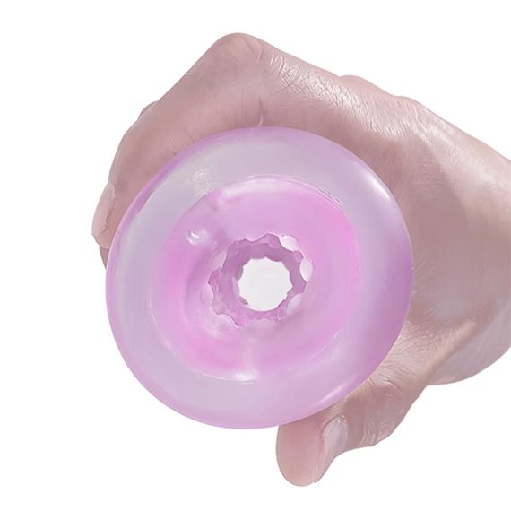 Прозорий мастурбатор вагіна PRETTY LOVE - Transparent masturbator,TPR pink Sex Aura | Зображення 2