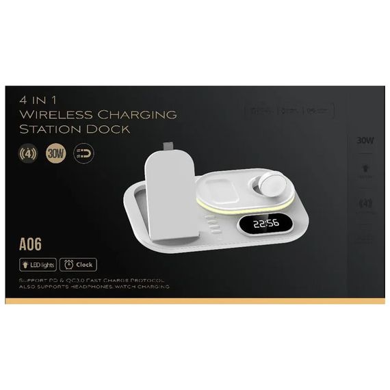 БЗУ + часы A06 4in1 White | Зображення 5