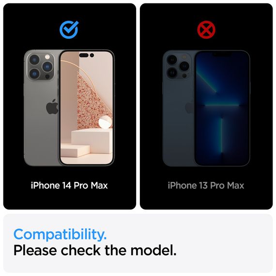 Скло захисне Spigen Apple Iphone 14 Pro Max Glas tR Align Master FC (2 Pack), Blac (AGL05204) | Зображення 1