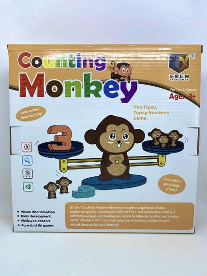 Обезьянка весы с цифрами игра развивающая детская математическая Caunting Monkey | Зображення 2