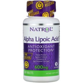 Альфа-ліпоєва кислота Natrol Alpha Lipoic Acid, Time Release 600 mg 45 Tabs NTL-05229