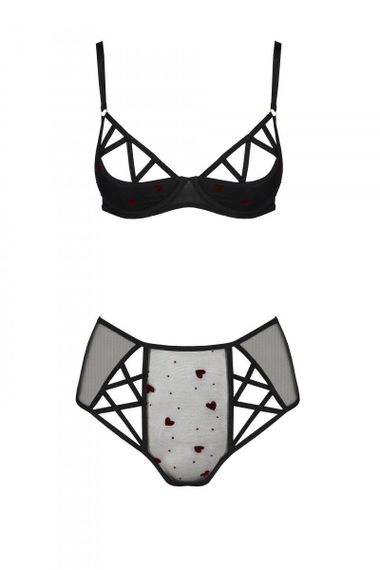 Эротический комплект с рисунком Passion LOVELIA BIKINI L/XL, black sexstyle | Зображення 4