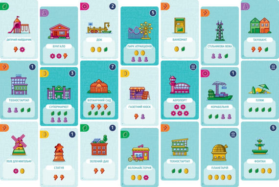Настольная игра Карточный город (Point City) укр. | Зображення 4