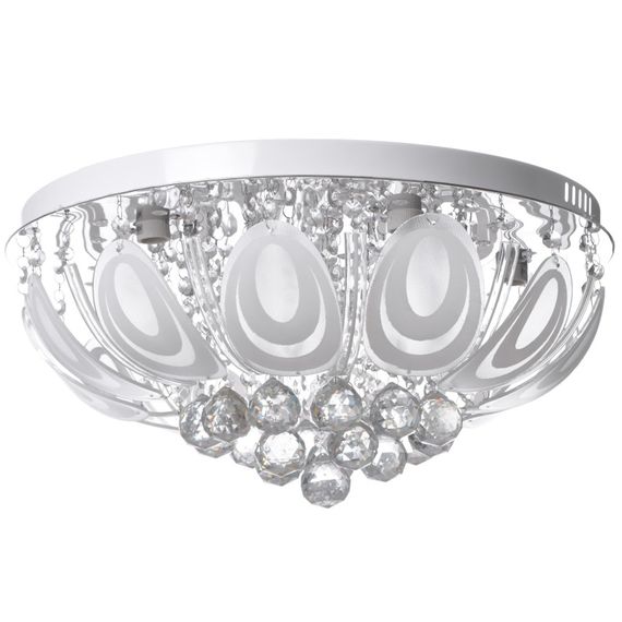 Люстра торт потолочная с пультом LED E14 60W RGB WH (BCL-652S/5)