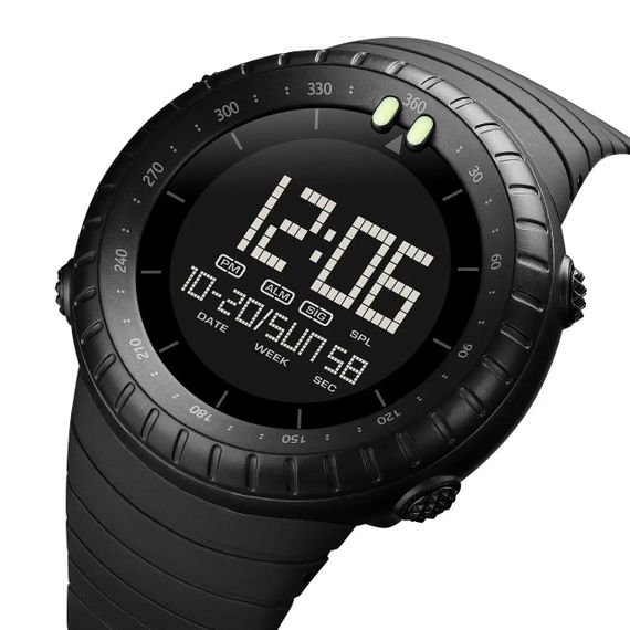 Годинник наручний чоловічий SKMEI 1992BK BLACK, чоловічий армійський водостійкий тактичний годинник. Колір: чорний | Зображення 2