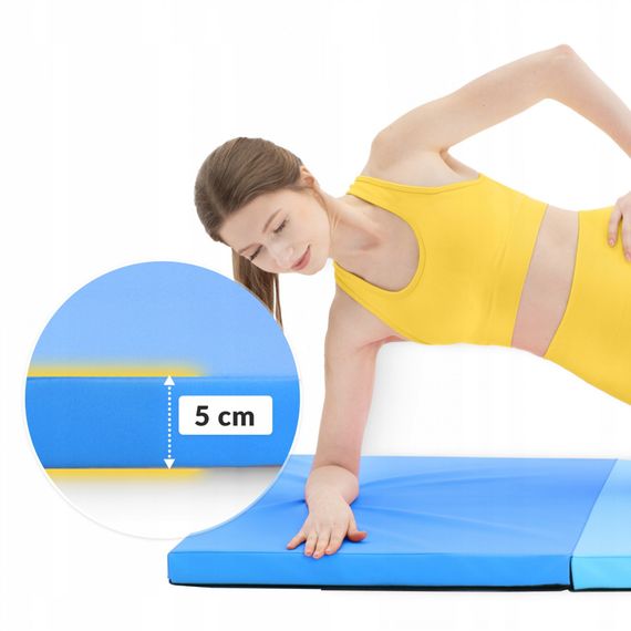 Мат гімнастичний складаний 4FIZJO 180 x 60 x 5 см 4FJ0570 Blue/Sky Blue (P-5907739319685) | Зображення 6