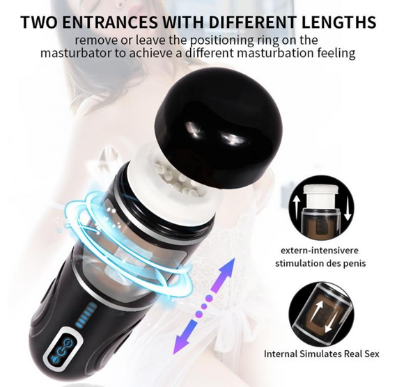Автоматический 3D мастурбатор Gia Thrusting Cup-Hand Free Sex Aura | Зображення 4