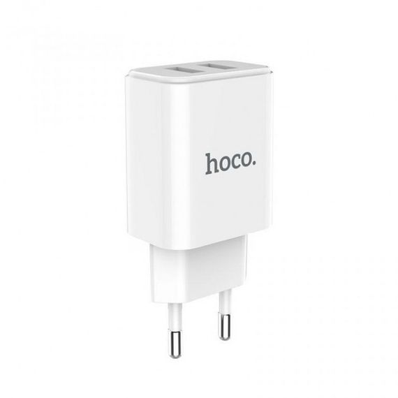 Сетевое зарядное устройство Hoco C62A Victoria 2USB (2.1А) White | Зображення 2