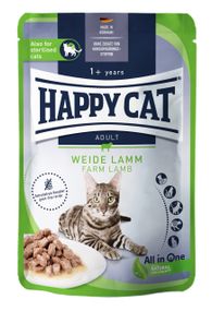 Вологий корм з яловичиною для котів Happy Cat Beutel Culinary Weide Lamm, 85 гр