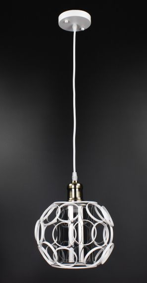 Люстра підвісна LOFT на 1 лампочку 27060 Білий 35-100х21х21 см.