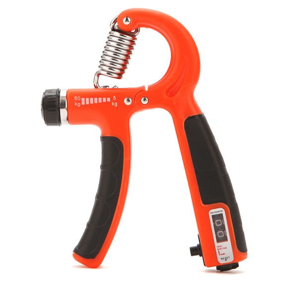 Еспандер кистьовий Cornix 5-60 кг з регульованим навантаженням та лічильником XR-0265 Orange/Black