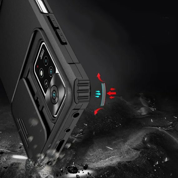 Чохол Kickstand із захистом камери для Xiaomi Redmi Note 11 Pro 4G / 11 Pro 5G / Note 12 Pro 4G колір Синій | Зображення 3