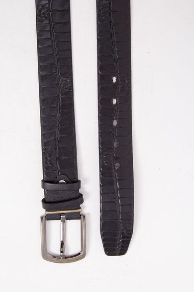 Чоловічий ремінь з еко-шкіри, чорного кольору, 196R40S1W15 | Зображення 2