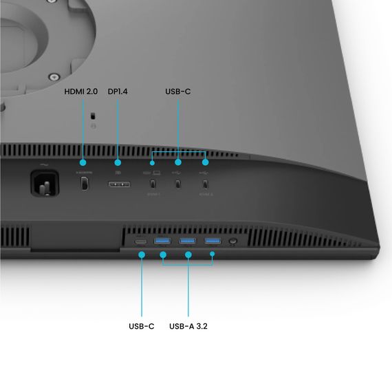 TFT 27" BenQ PD2706QN, QHD, IPS, HDMI, DP, USB-C, HAS, Pivot, колонки, темно сірий | Зображення 8