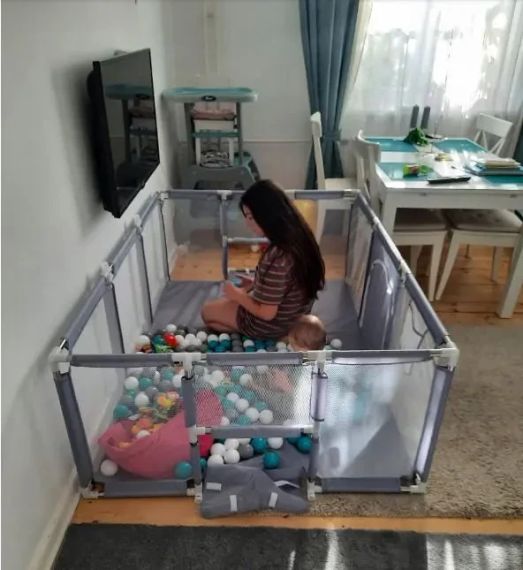 Дитячий манеж-ігрова зона 180×120 см з м'яким дном | Зображення 1