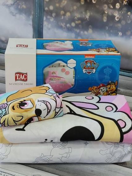 Постільна білизна дитяча TAC Paw patrol girls Бавовна/Ранфорс Півторний розмір