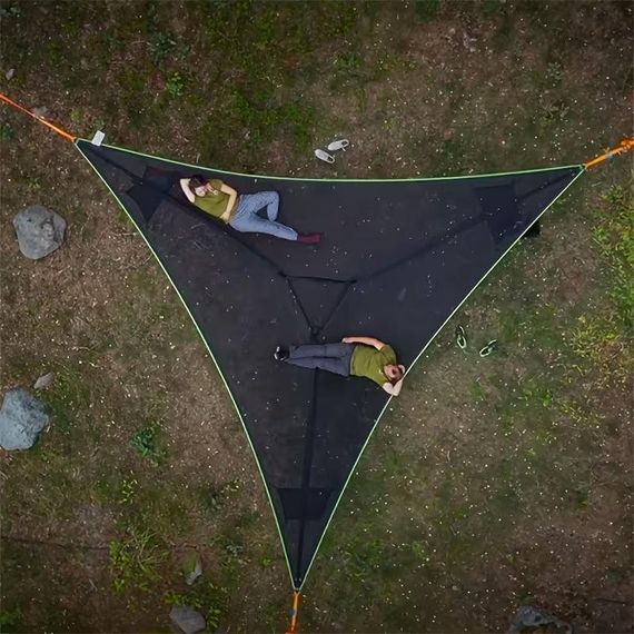 Треугольный походный гамак Air Triangle / Портативный трехместный гамак | Зображення 4