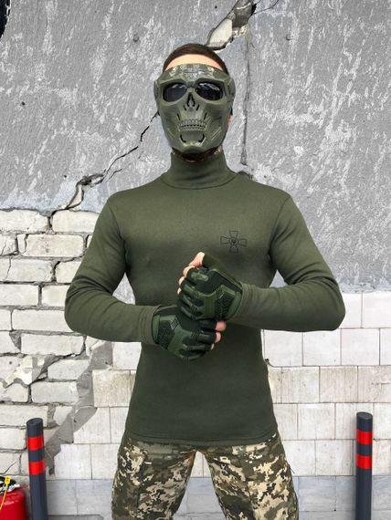 Гольф олива хаки теплый с начесом 3XL