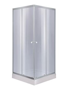 Набір Lidz Душова кабіна Wawel SC90x90.SAT.LOW.GR, квадратна, скло тоноване 4 мм + Душовий піддон Kapielka ST90x90x14