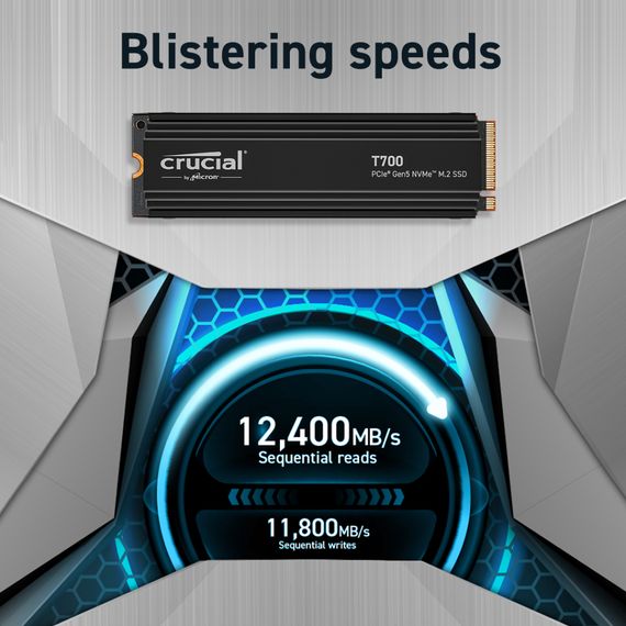 Накопичувач SSD M.2 2280 4TB T700 Micron (CT4000T700SSD5) | Зображення 3