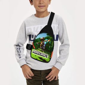 Сумка через плечо детская Minecraft Крипер 29х17 см сумка слинг для мальчика (02078)