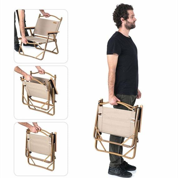 Крісло складне Naturehike MW02 NH19Y002-D, 600D Oxford / алюміній, чорний | Зображення 3