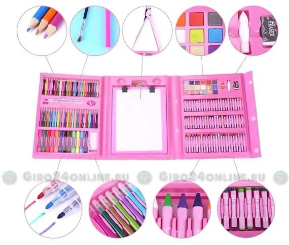 Набір для малювання у валізі з мольбертом 208 предметів | Зображення 1