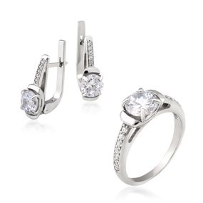 Серебряный гарнитур с фианитами Artsriblo арт.А157 18.5