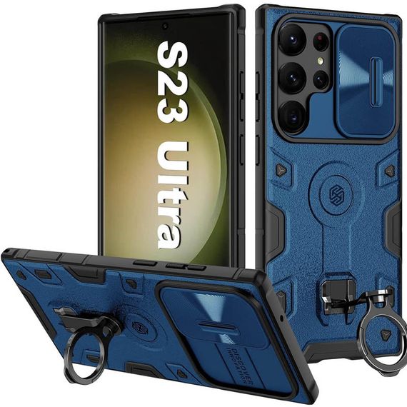 TPU+PC чохол Nillkin CamShield Armor Pro no logo (шторка на камеру) для Samsung Galaxy S23 Ultra | Зображення 5