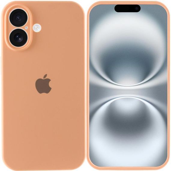 Чехол Silicone Case Full Camera Protective (AA) для Apple iPhone 16 (6.1") Оранжевый / Cantaloupe | Зображення 1