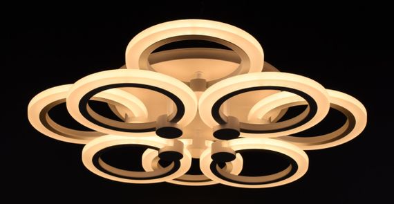 Люстра світлодіодна стельова LED світильник для квартири на стелю лед з пультом 25961 Білий 11х45х54 см. | Зображення 2