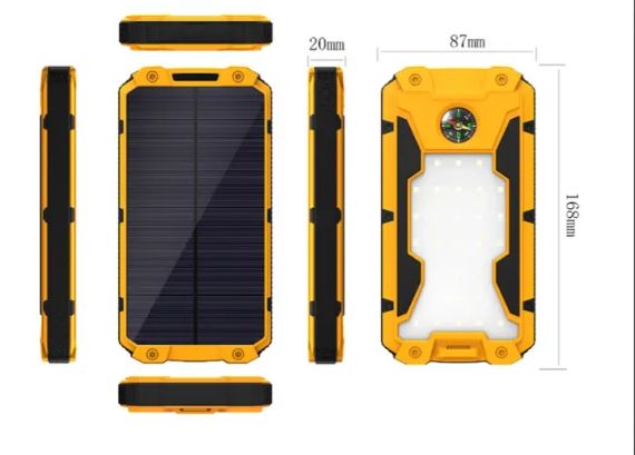 Броньований сонячний Power Bank Solar 20000 mAh 2xUSB | Зображення 2