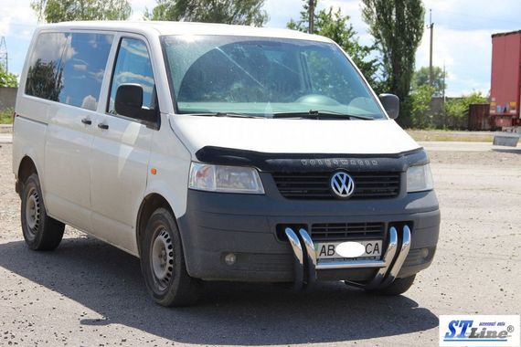 Кенгурятник ST006-03 ноздри (нерж) для Volkswagen T5 Transporter 2003-2010 гг | Зображення 1