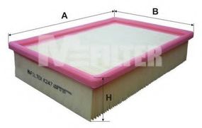 Фільтр повітряний OPEL (вир-во M-filter) MFILTER K247 на OPEL KADETT E Наклонная задняя часть (33_, 34_, 43_, 44_)